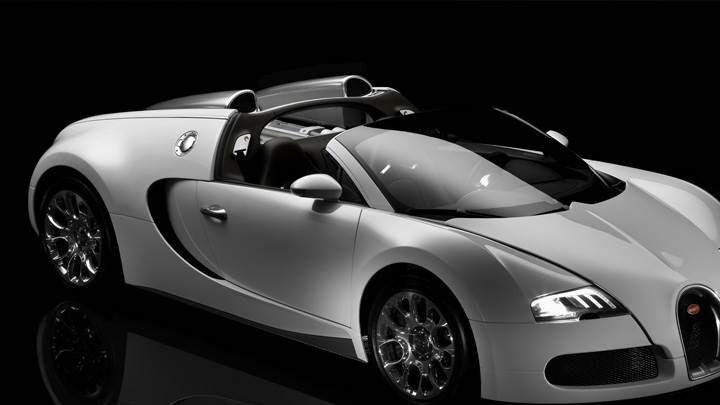 Side Pose Of Bugatti Veyron 16.4 Grand Sport N Black Background